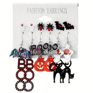NWT! Set of 9 pairs of Halloween Pierced Post and Dangle Earrings!